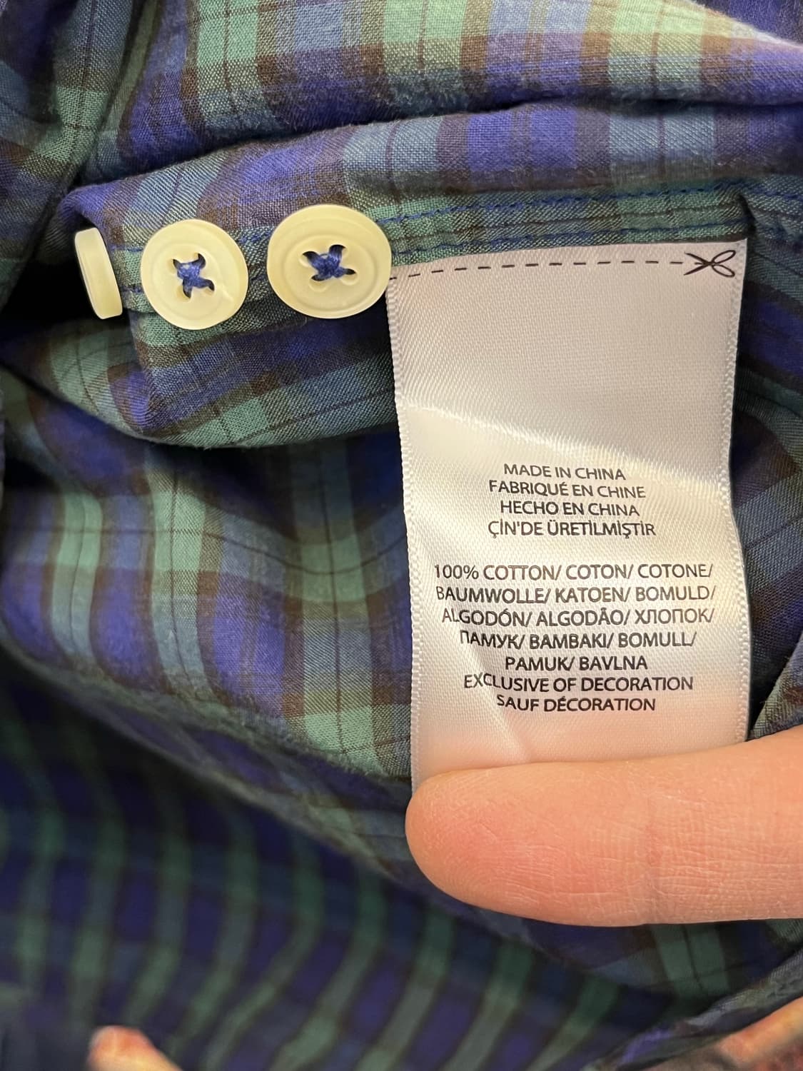 폴로 랄프 로렌 체크 셔츠 네이비 상품이미지8