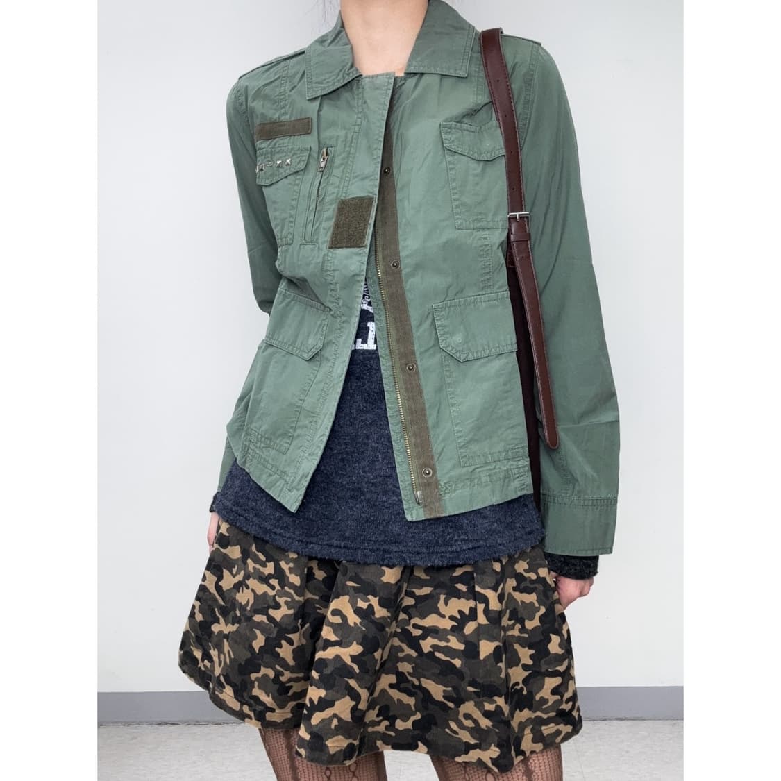 빈티지 카키 투웨이 필드 자켓 y2k 상품이미지1