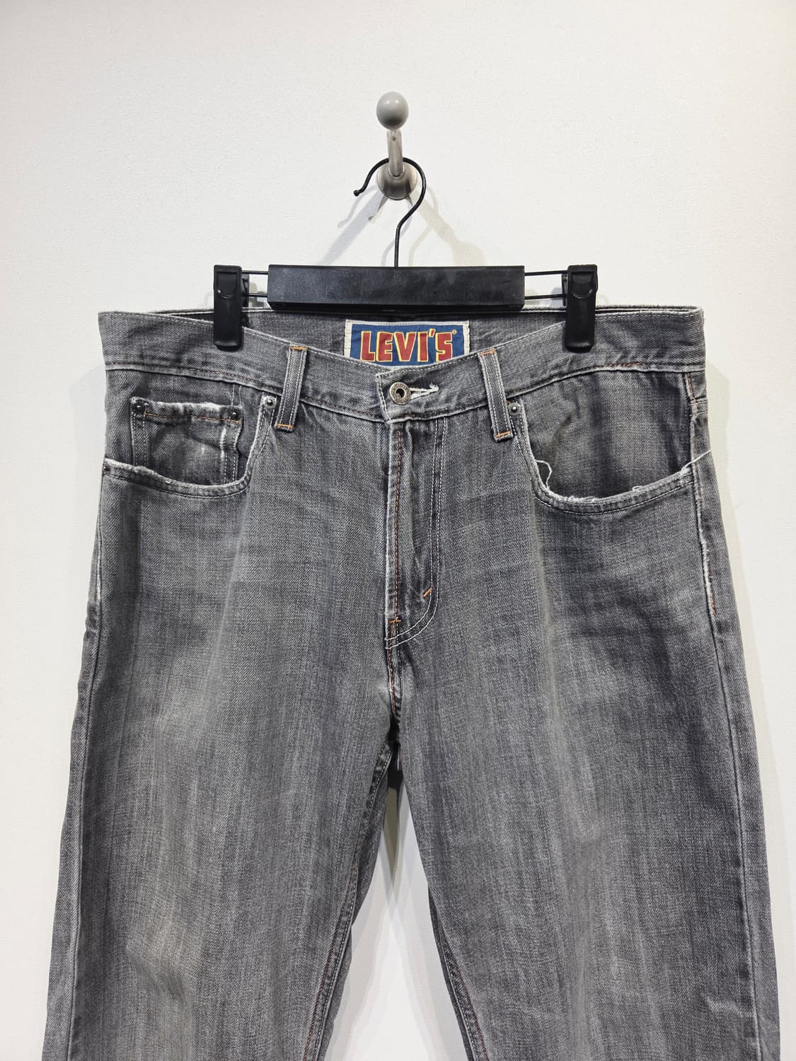 리바이스(Levi's) 527 로우 부츠컷 그레이 데님 팬츠 상품이미지3