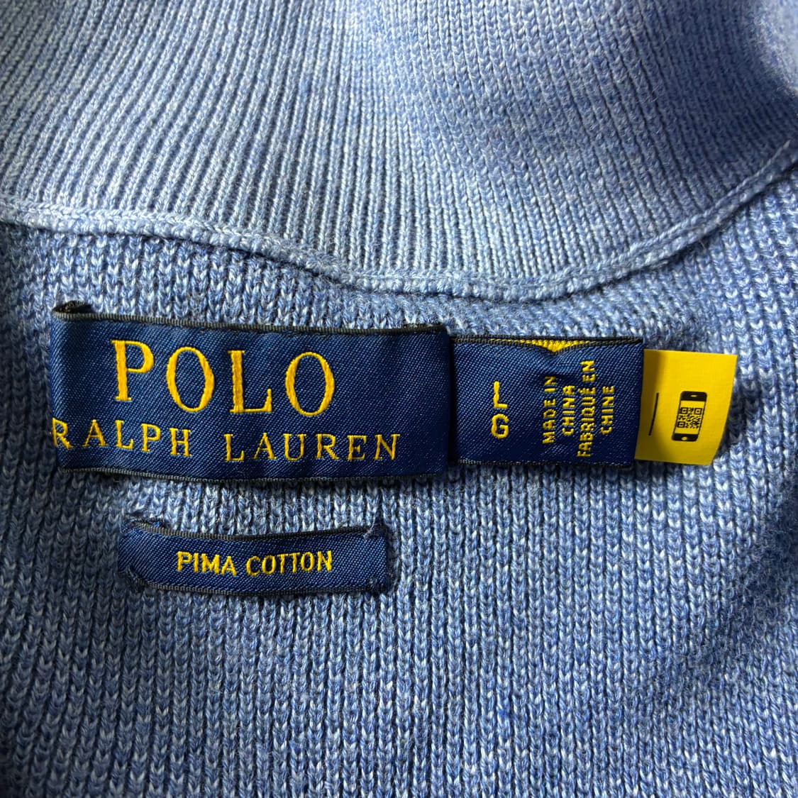 Polo  폴로 랄프로렌 신형 자수 피마코튼 소라 반집업 니트 상품이미지5