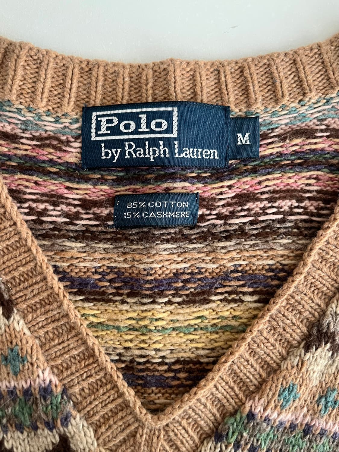 M) 90s 폴로 랄프로렌 페어아일 니트 베스트 베이지 상품이미지4