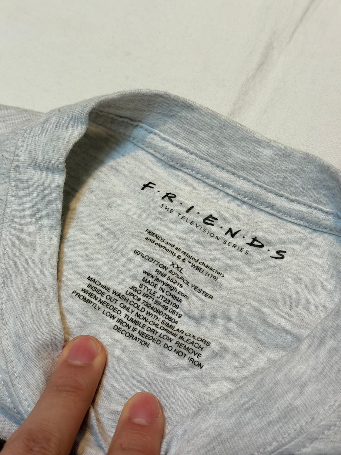 프렌즈 FRIENDS 빈티지 롱슬리브 티셔츠 멜란지 그레이 상품이미지3