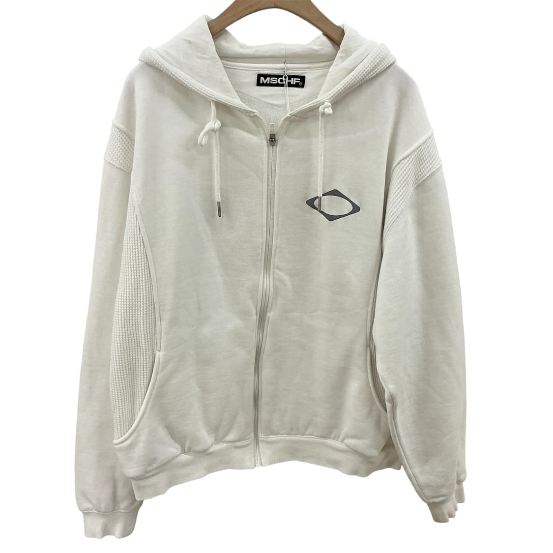 W 미스치프 패널드 와플 후드집업 상품이미지1