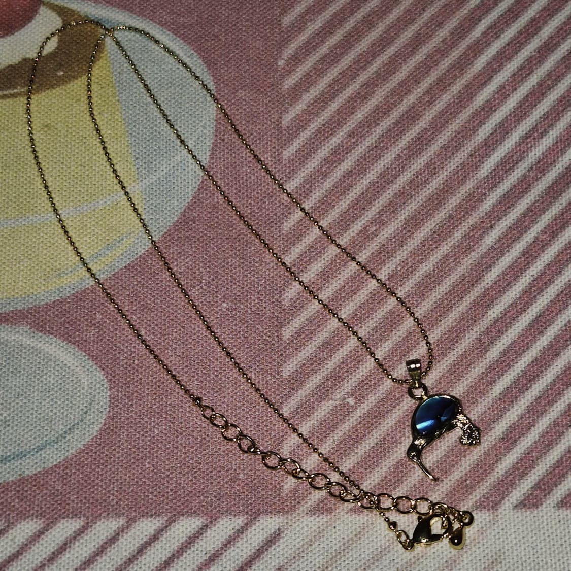 80s 뉴질랜드 파우아 자개 22k 키위새 목걸이 상품이미지8