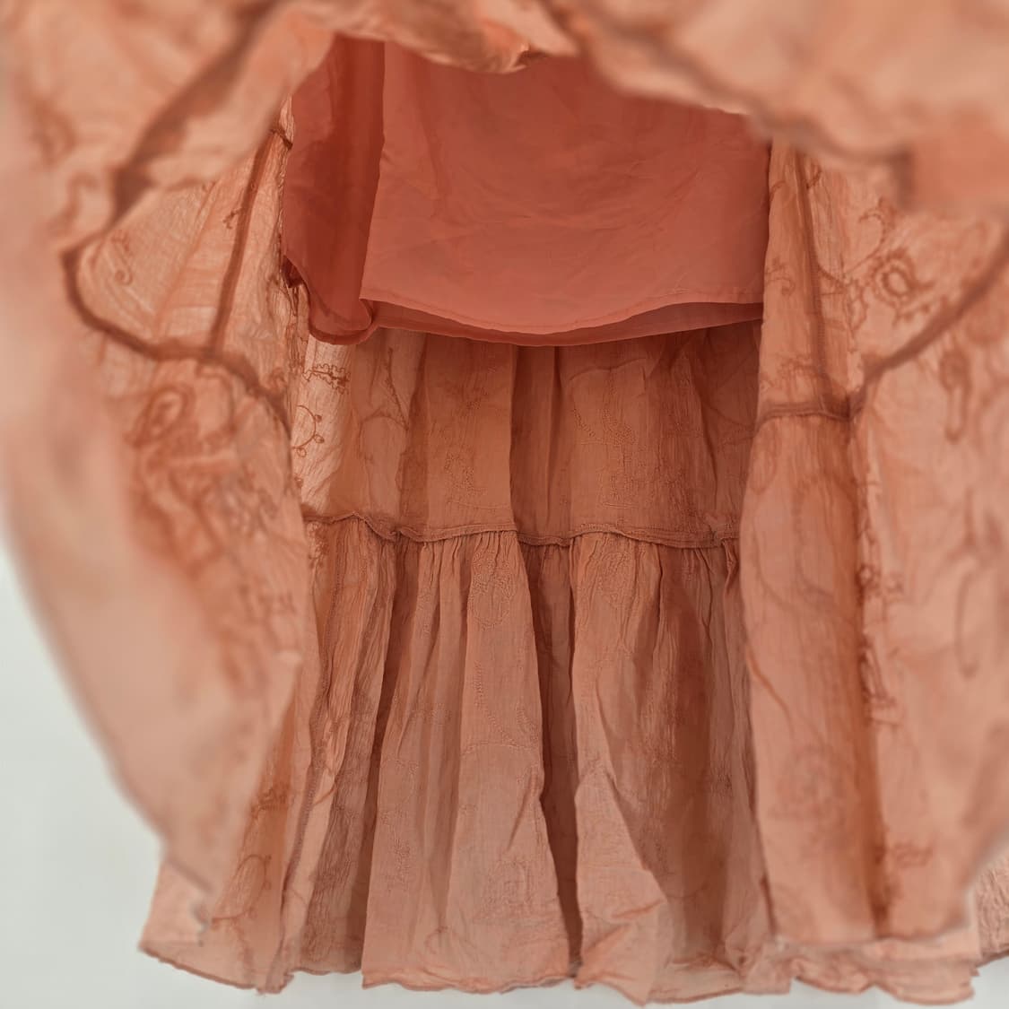 자수 캉캉 롱스커트 밴딩 코튼 스커트 상품이미지6