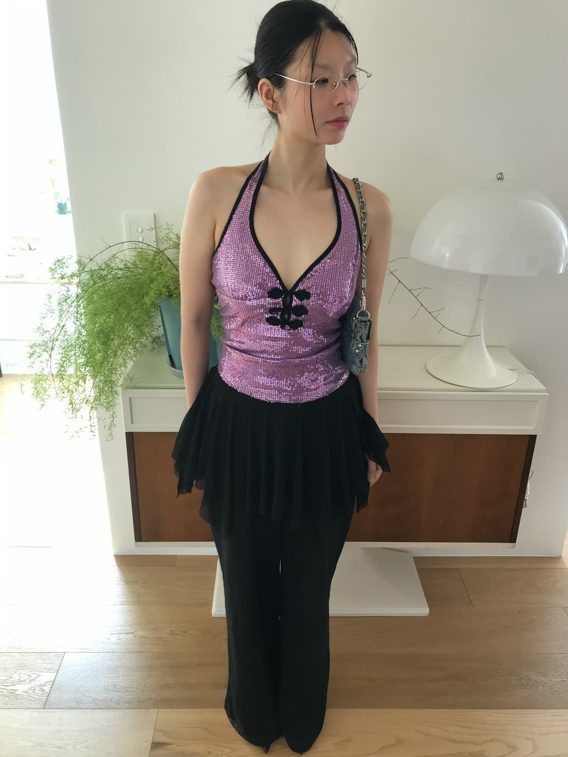 vintage spangles halter neck sleeveless 상품이미지8