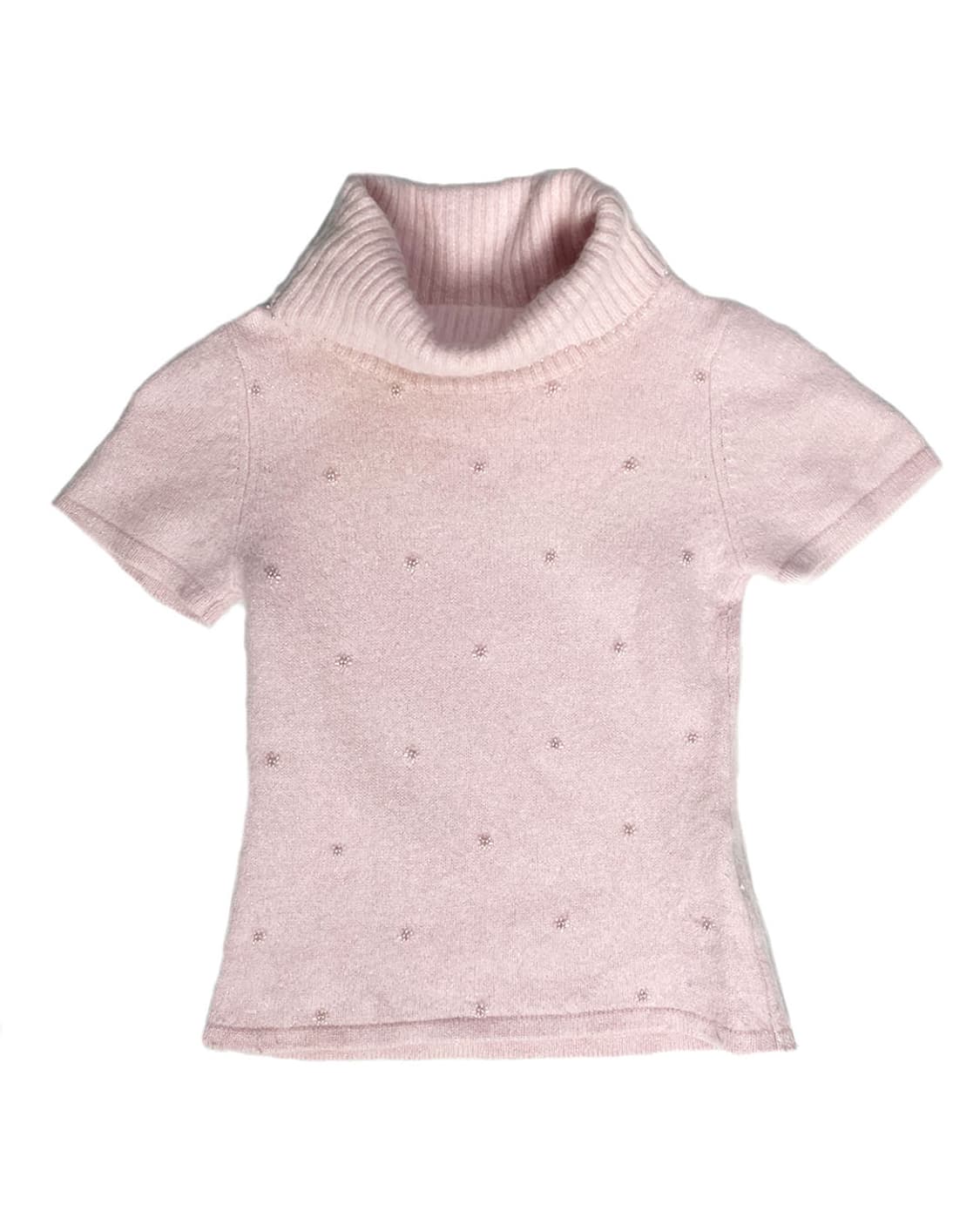 vintage 앙고라 딸기우유핑크 하이넥 니트 상품이미지1