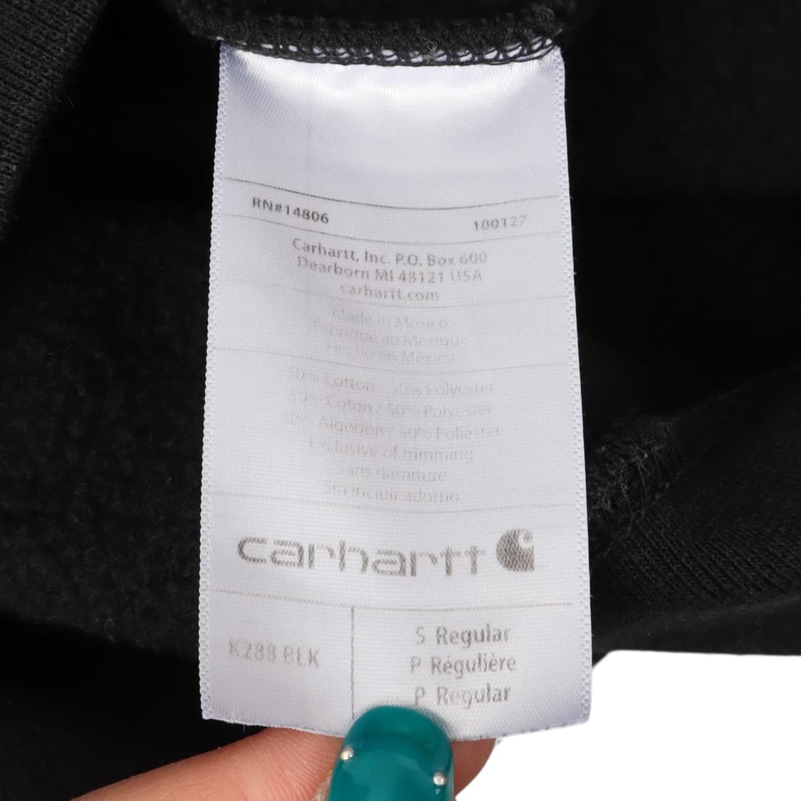 칼하트 블랙 k288 스웻 후드티 상품이미지9