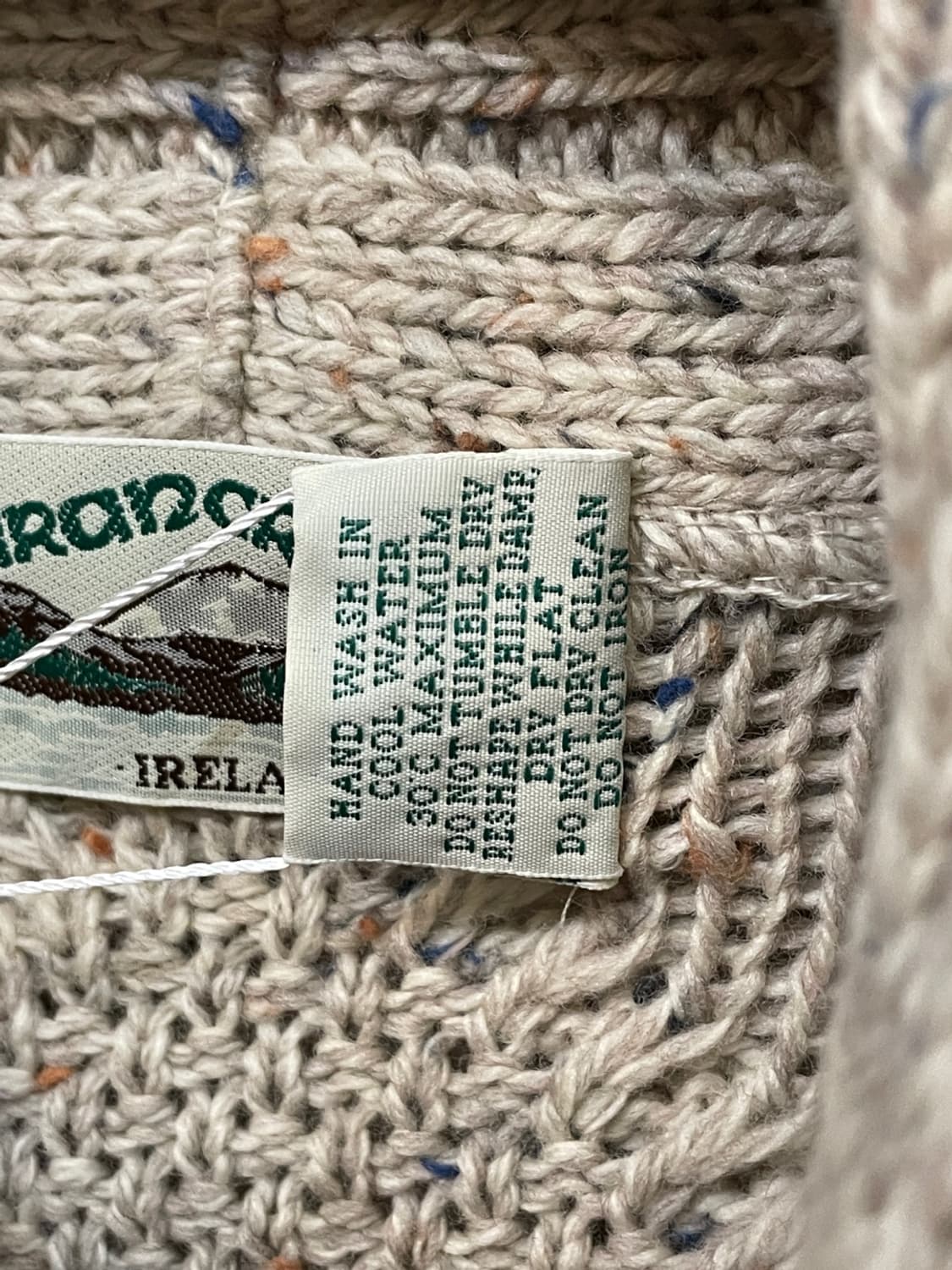 빈티지 아란 크래트 숄 카라 케이블 가디건  상품이미지5