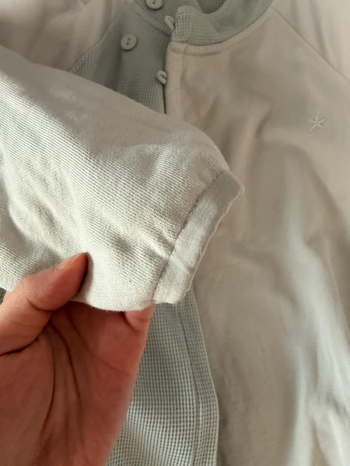 더콜디스트모먼트 TCM 버튼 와플자켓 (스카이블루) 상품이미지4