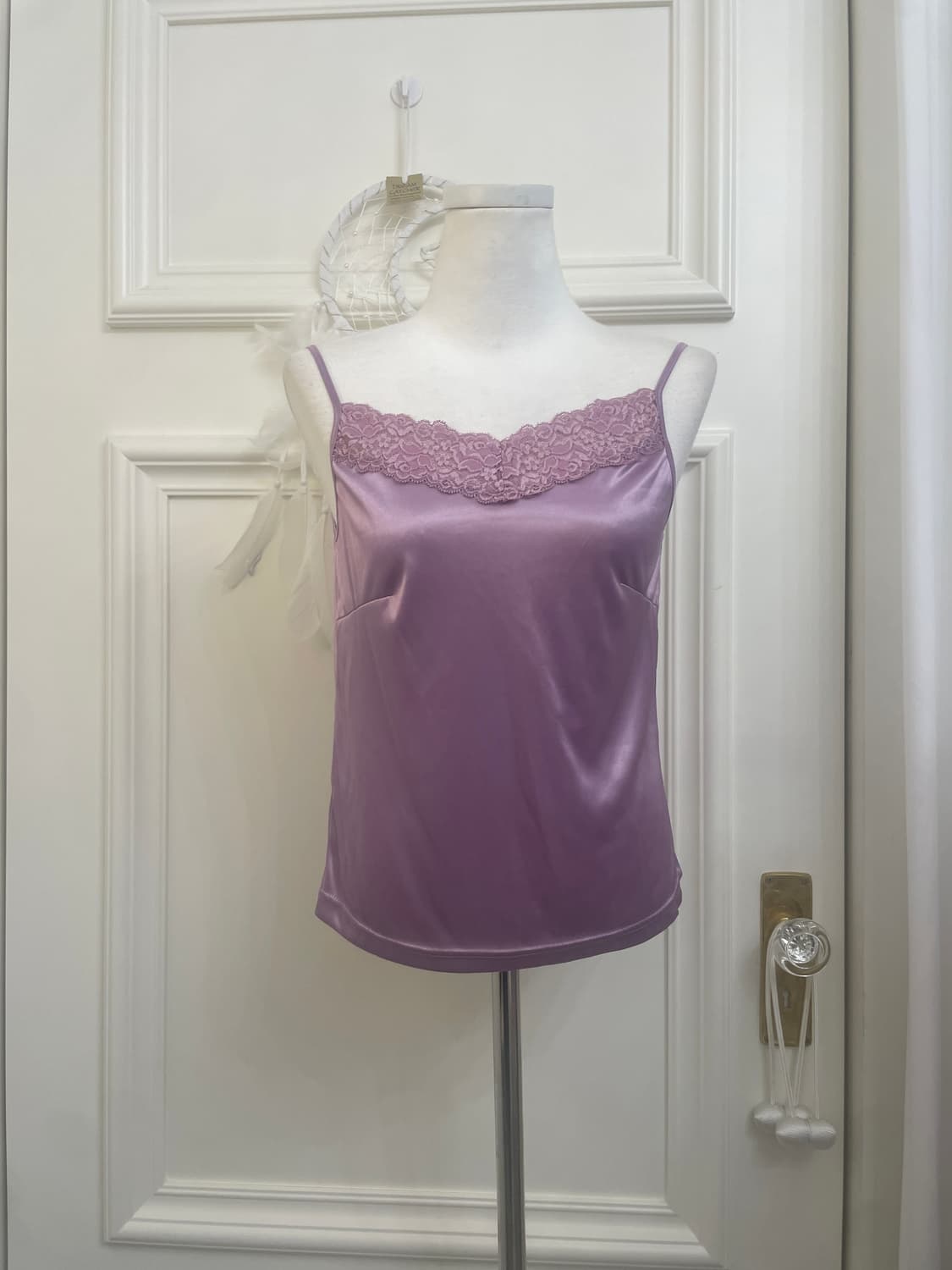 lavender basic cardigan&lace satin sleev 상품이미지8
