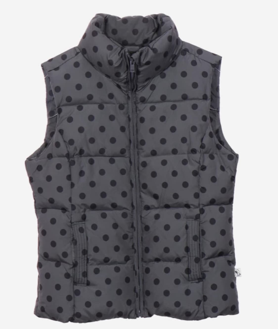 빈티지 후아유 땡땡이 조끼 패딩 상품이미지1