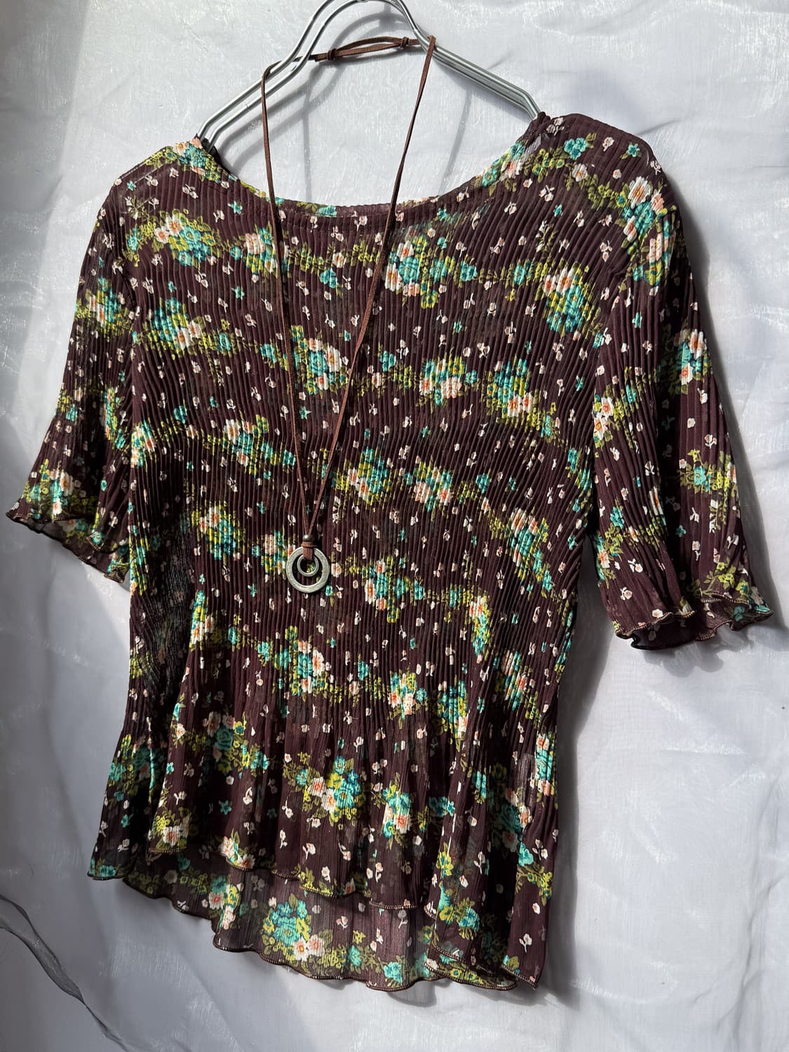 Floral Pleated Blouse 0128 상품이미지1