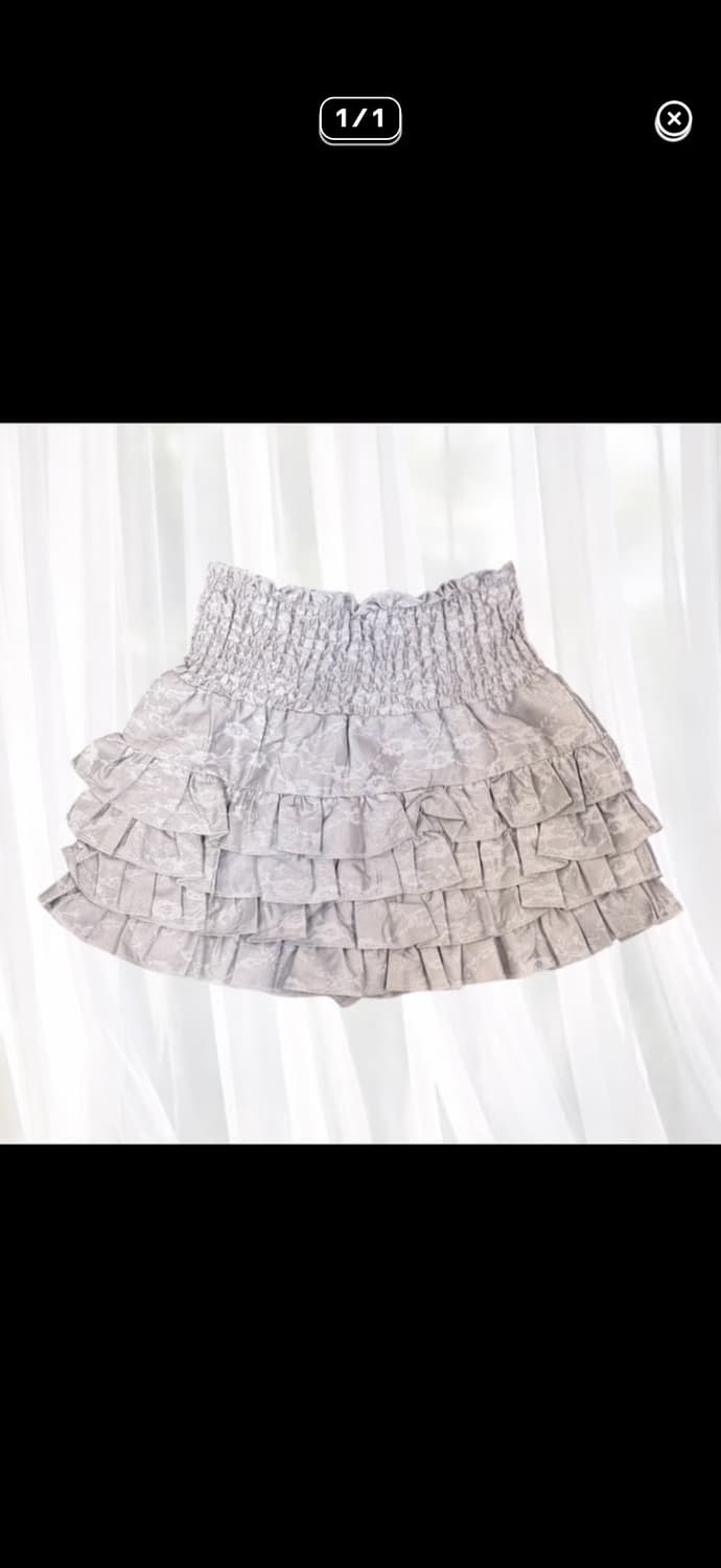 히메갸루 프린팅 큐빅 반팔+치마 상품이미지2