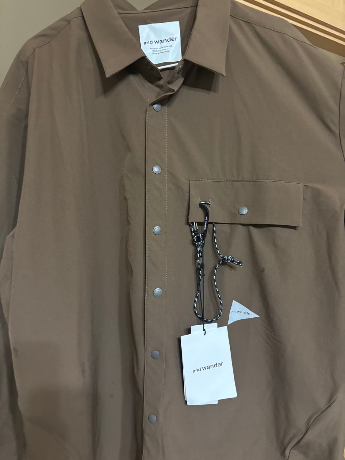 앤드원더 코듀라 셔츠 브라운 새상품 상품이미지4