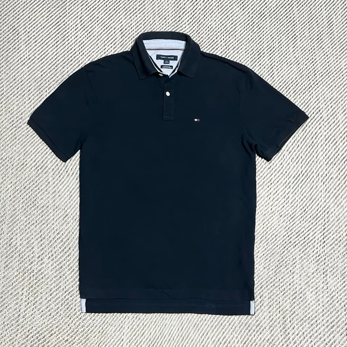 [XL] Tommy 타미힐피거 네이비 코튼 반팔 카라티 상품이미지1