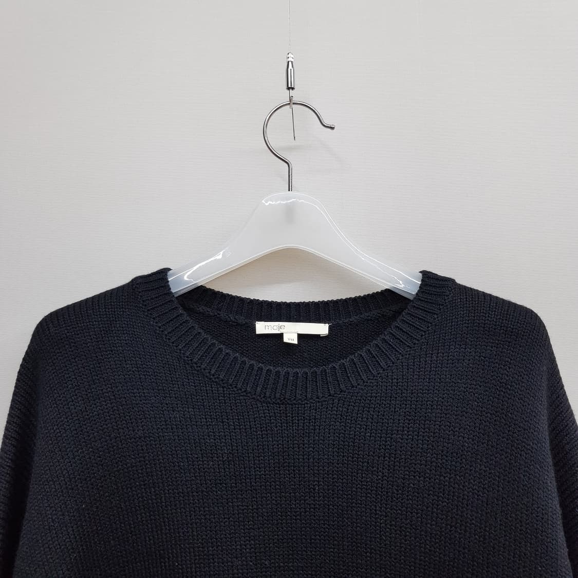 마쥬 maje 스트라이프 레터링 스팽글 니트 TU사이즈 상품이미지3