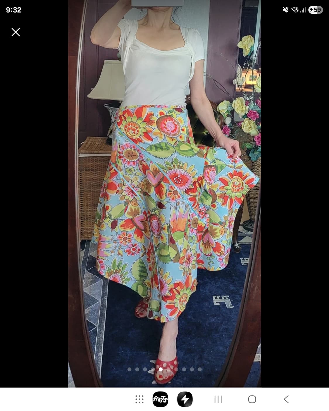 오일릴리 해바라기 언밸런스 스컷 상품이미지1