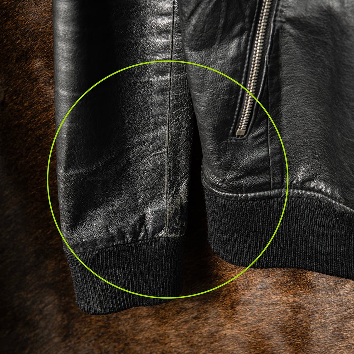 [90] 잭로즈 JACK ROSE 피그스킨 레더 후드집업 블랙  상품이미지4