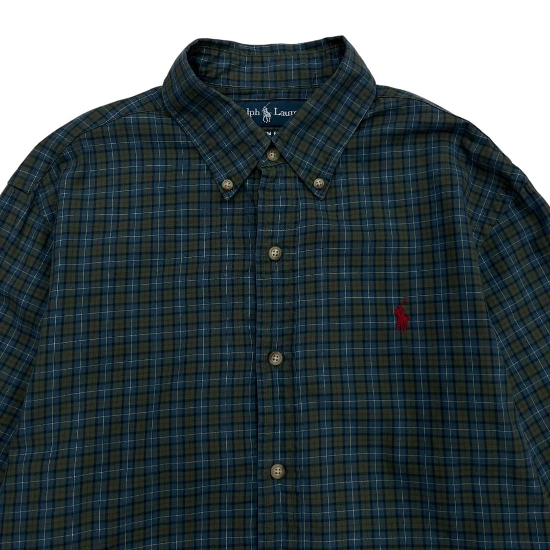 폴로 랄프로렌 레드포니 뮤트블루 체크 셔츠 M 상품이미지4
