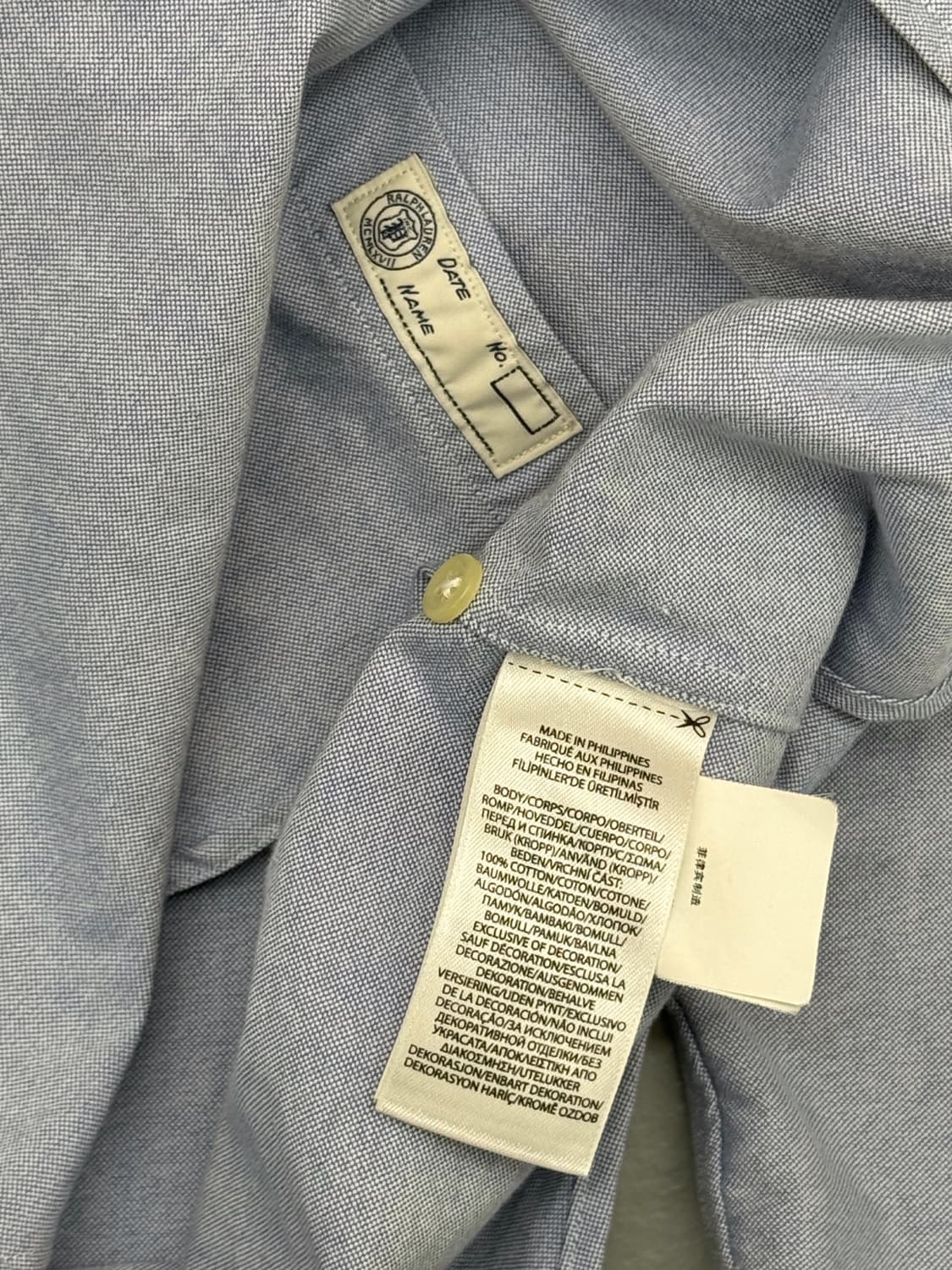 폴로 랄프로렌 루즈핏 신형 폴로베어 스카이블루 셔츠 상품이미지6