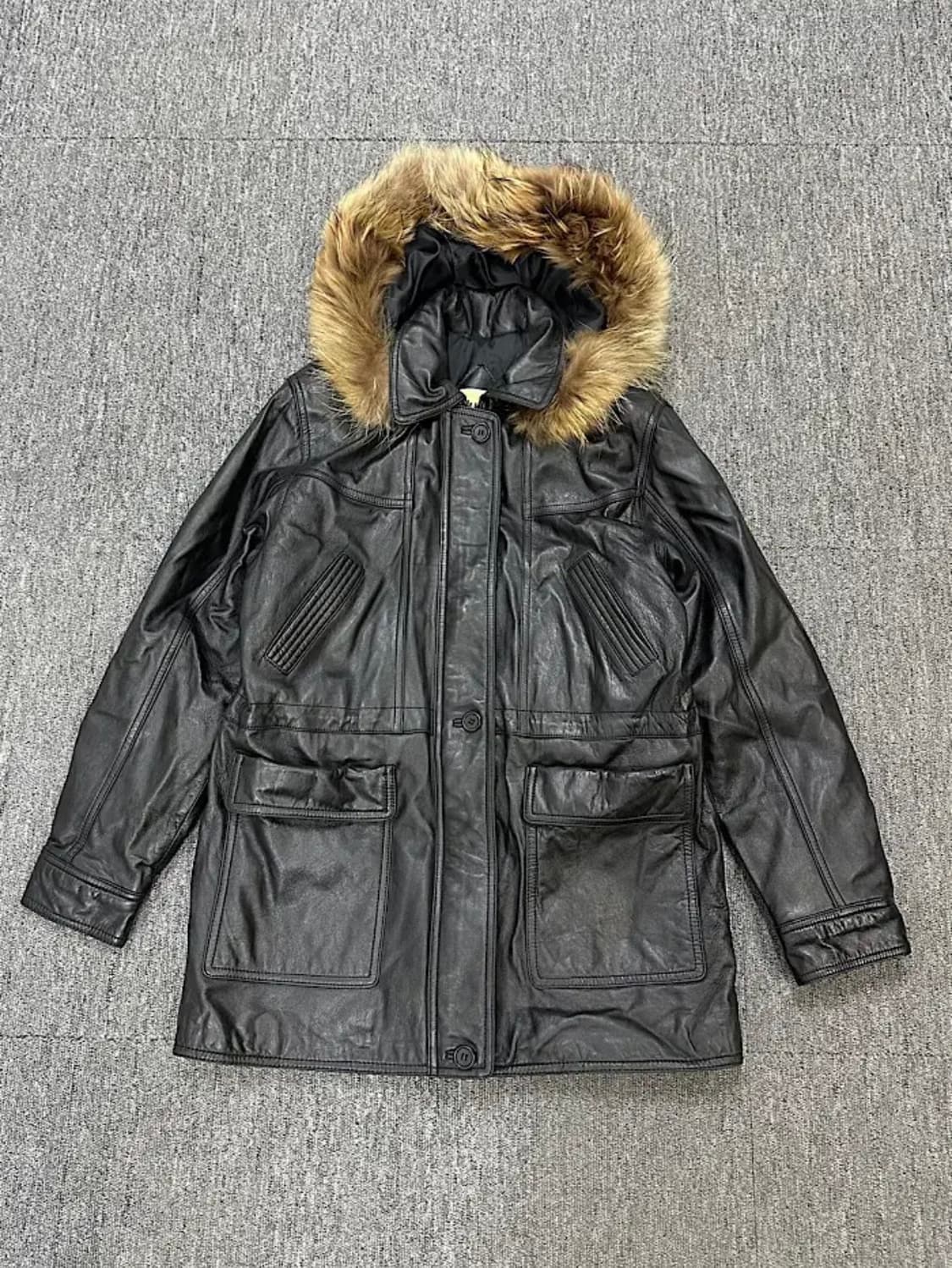 빈티지 가죽 레더 코트 L 상품이미지1