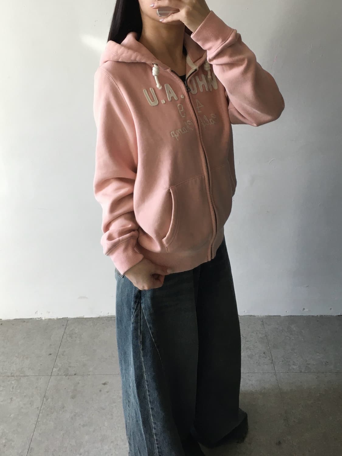 후아유 스펠 후드집업 상품이미지2