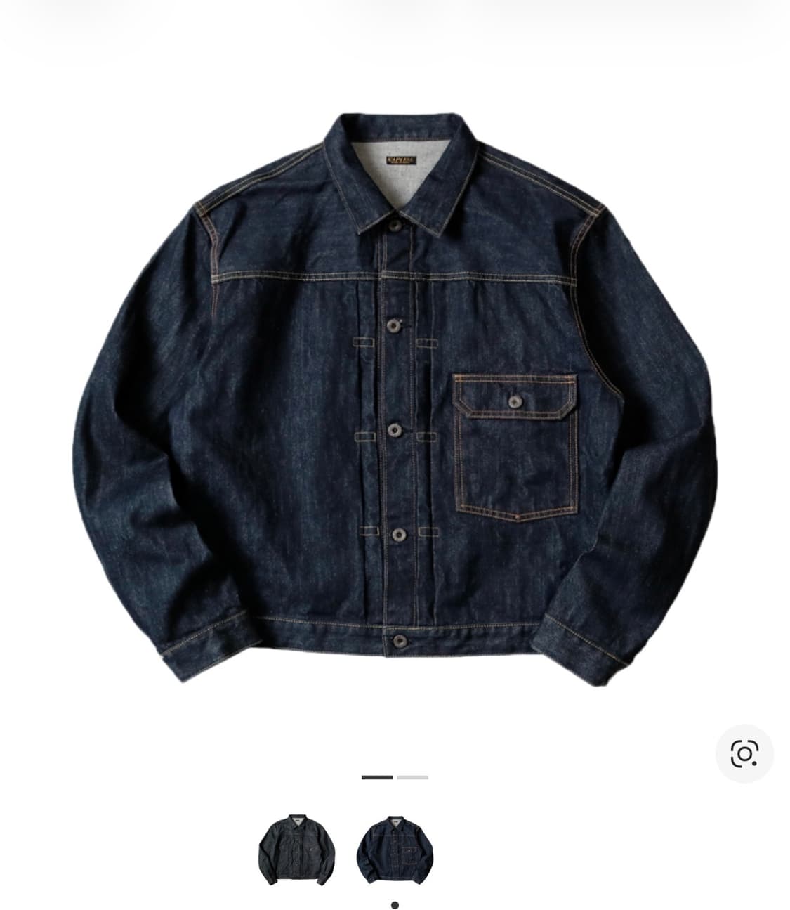 새상품 3사이즈 캐피탈 14온즈 데님 1ST 원 워시 자켓 인디고 oz 상품이미지1