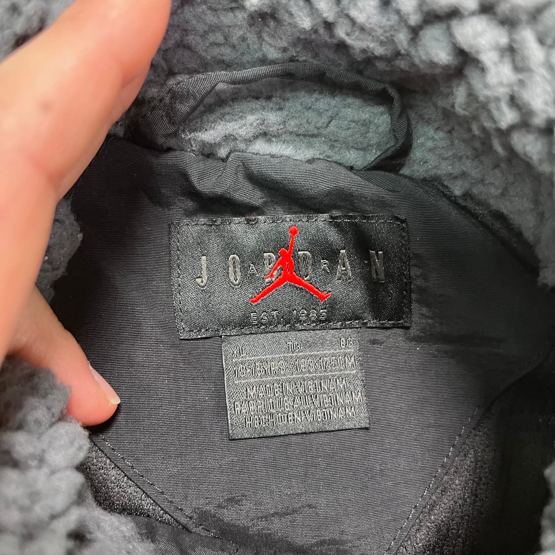 95 조던 자수로고 플리스 풀집업 자켓 상품이미지3