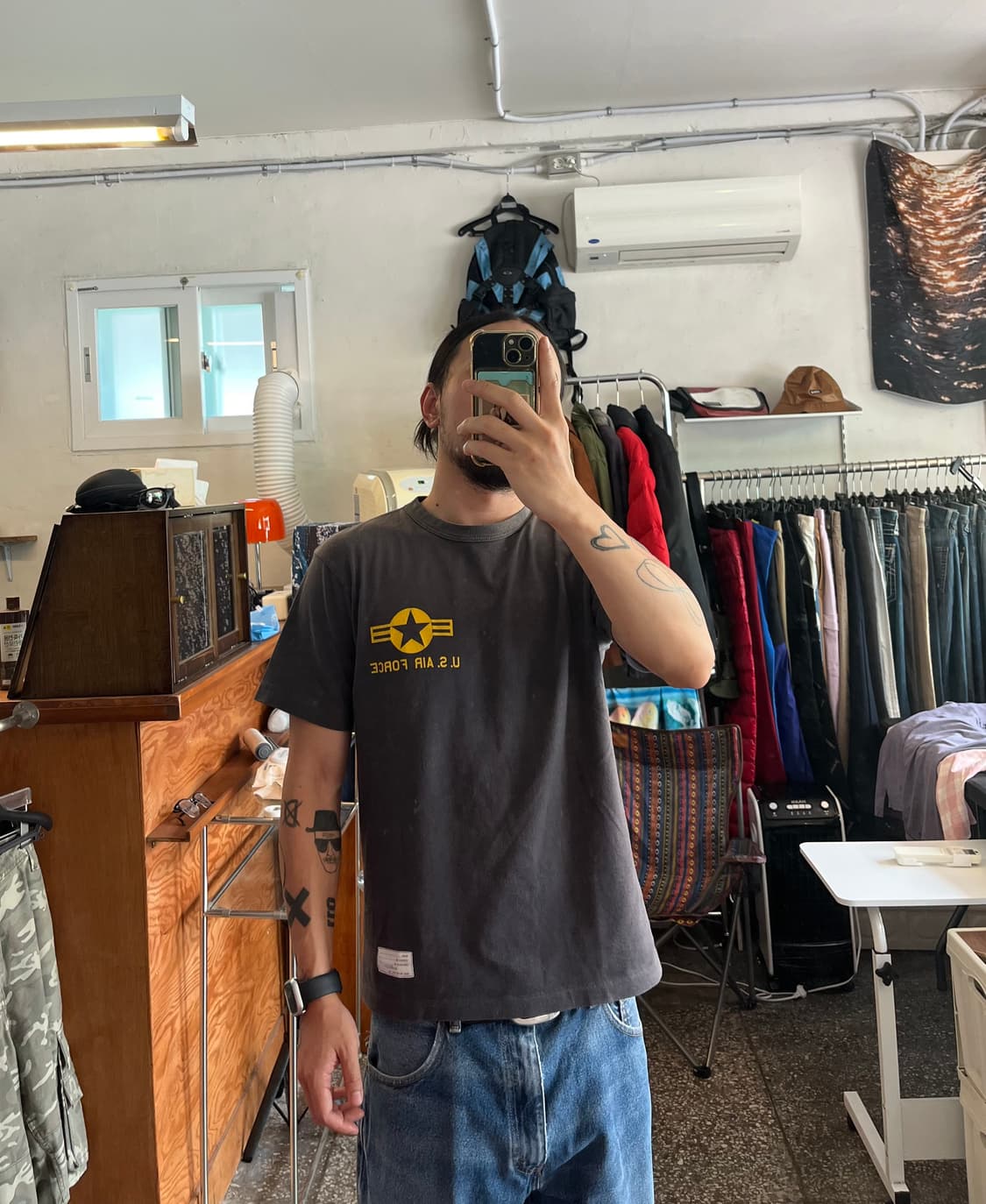 리얼맥코이 airforce 루프휠 반팔티셔츠 상품이미지2