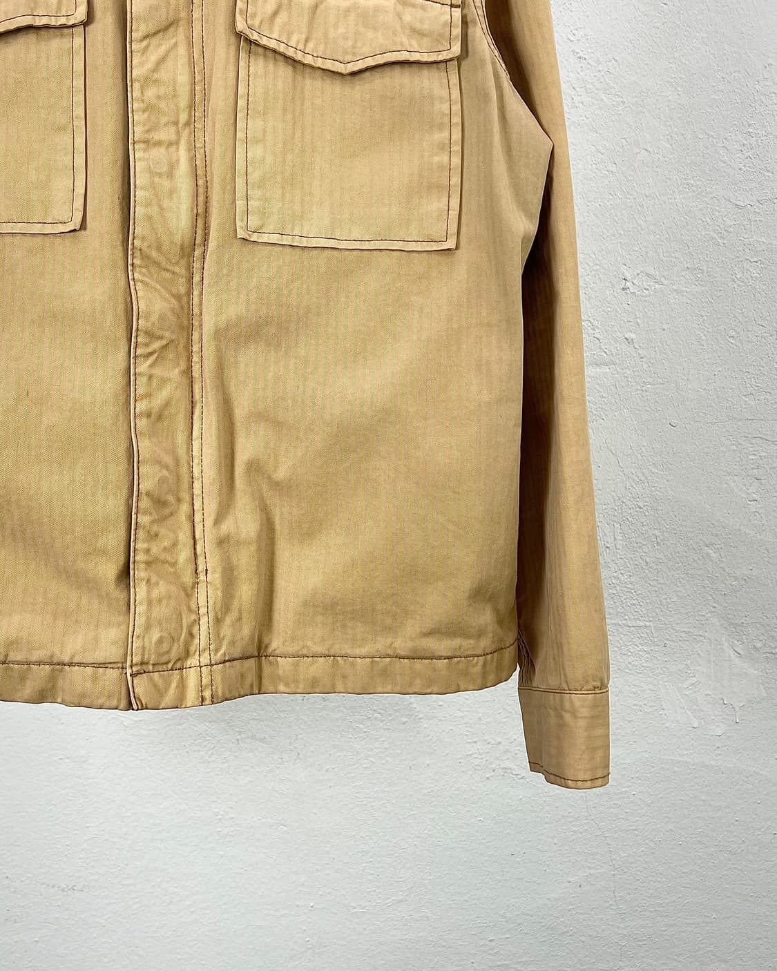 폴로 진스 베이지 스냅 스티치 밀리터리 워크 자켓 상품이미지5