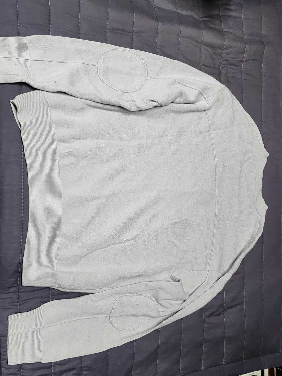 쿠어 오버핏 울 가디건 그레이 L 상품이미지4