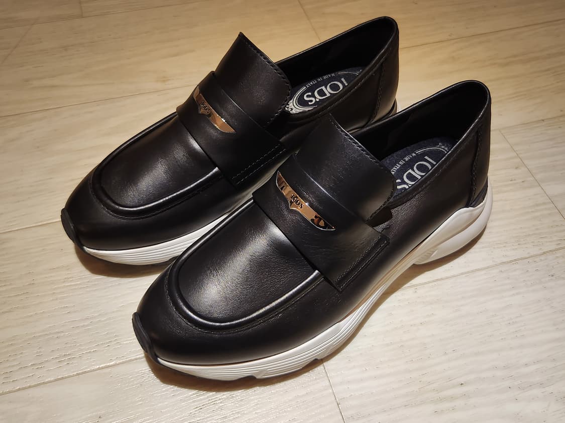 (정품)토즈 TOD'S 여성 블랙 가죽 스니커즈 상품이미지1