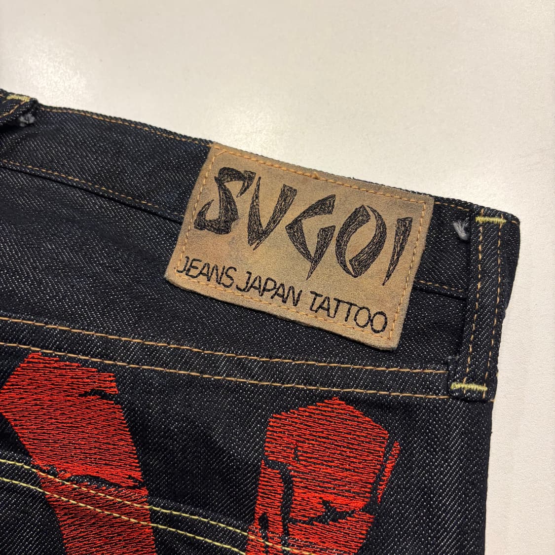 [32] SUGOI 스고이 재팬 타투 잉어 자수 데님 팬츠 B903 상품이미지4