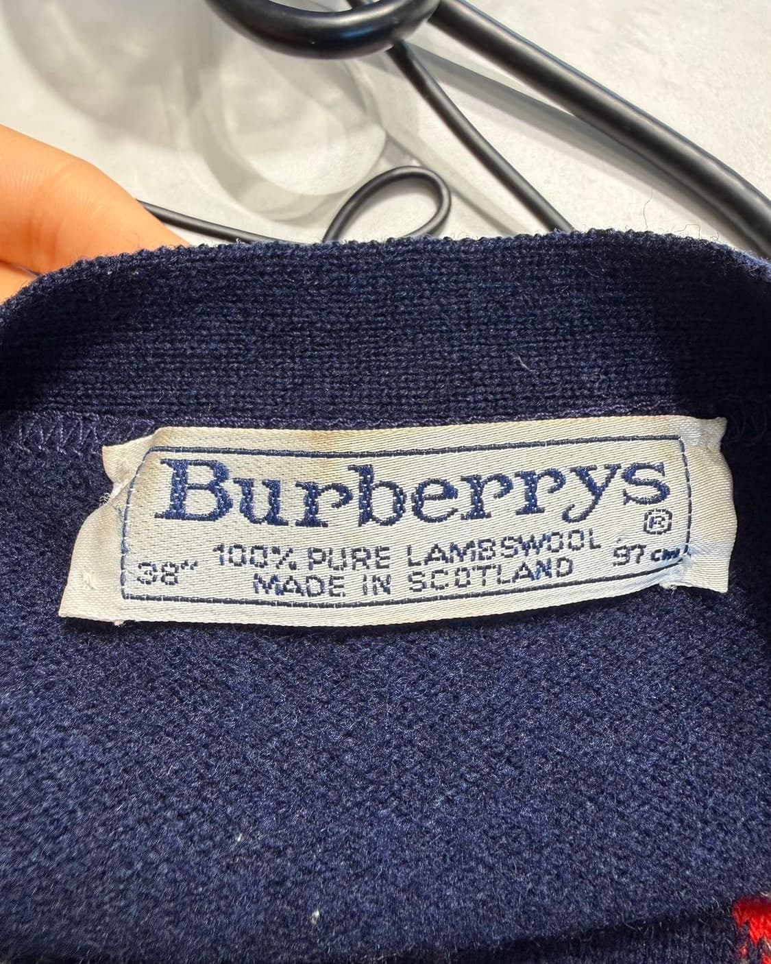 버버리 네이비 아가일패턴 가디건  상품이미지9