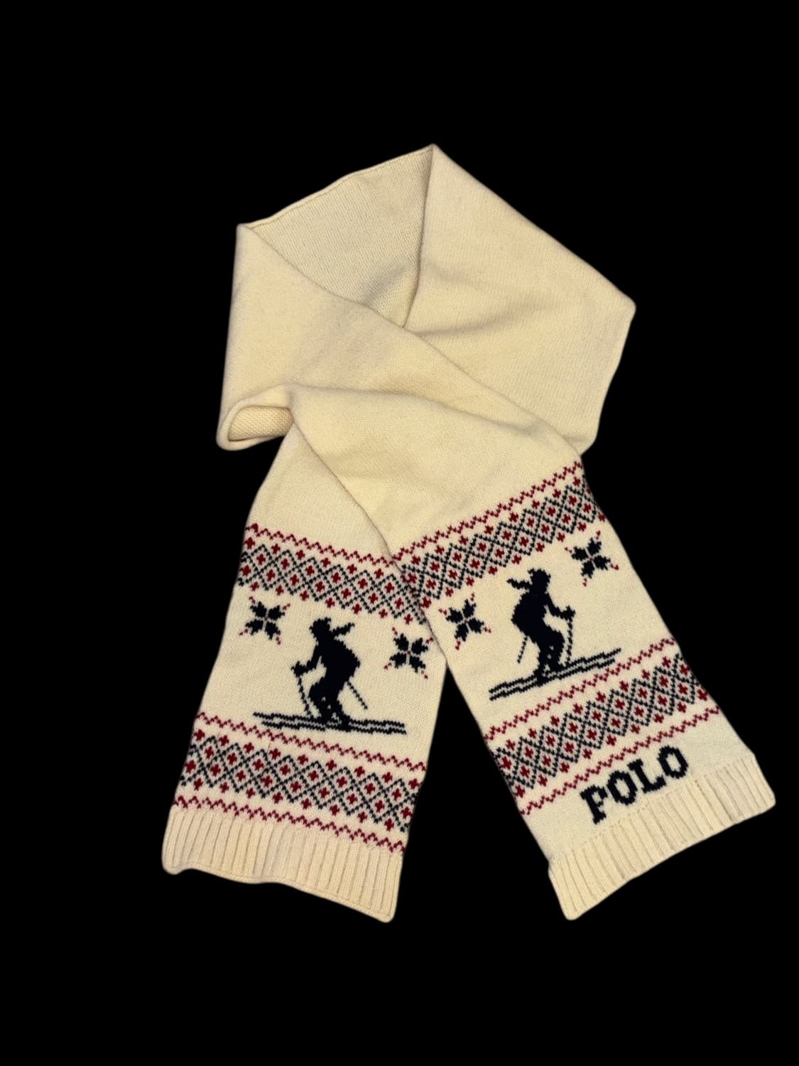 폴로 랄프로렌 스키 패턴 울 머플러 목도리 상품이미지3