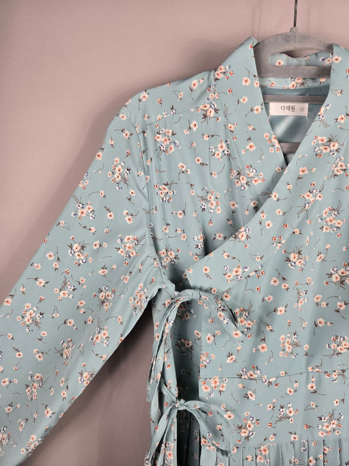 [무료배송]다래원 1 여성 플라워 생활 한복 철릭 롱 원피스 상품이미지3