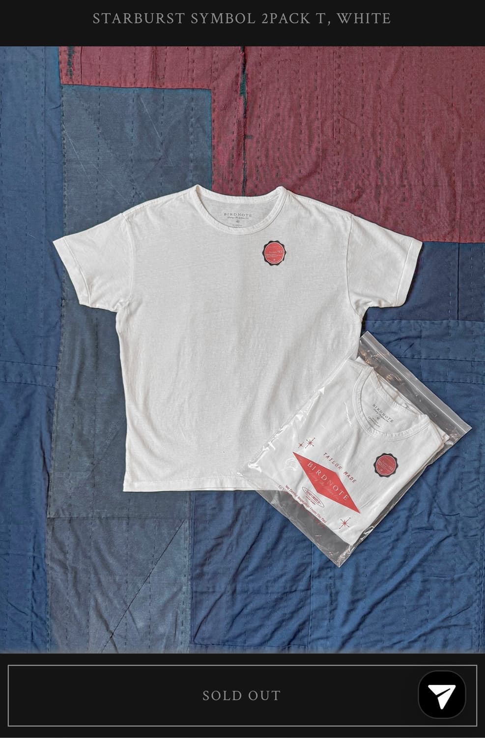 버드노트 starburst symbol 티셔츠 46 화이트 1장 상품이미지1