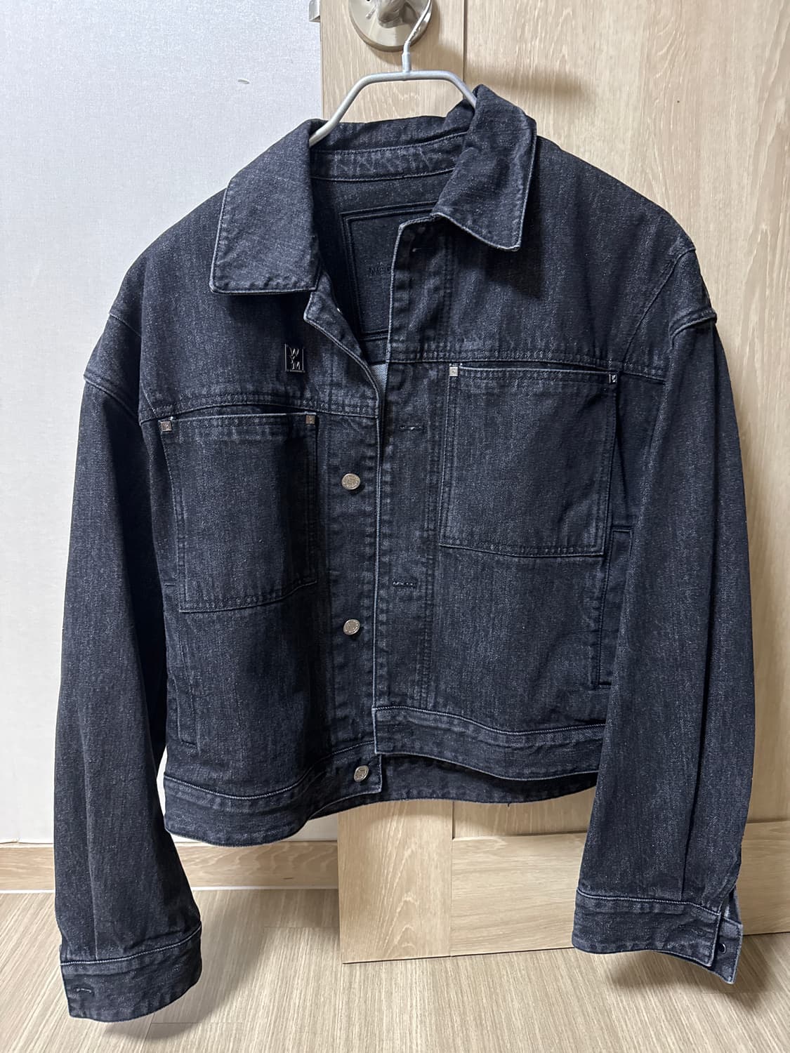 우영미 데님 블랙 자켓 21FW 상품이미지1