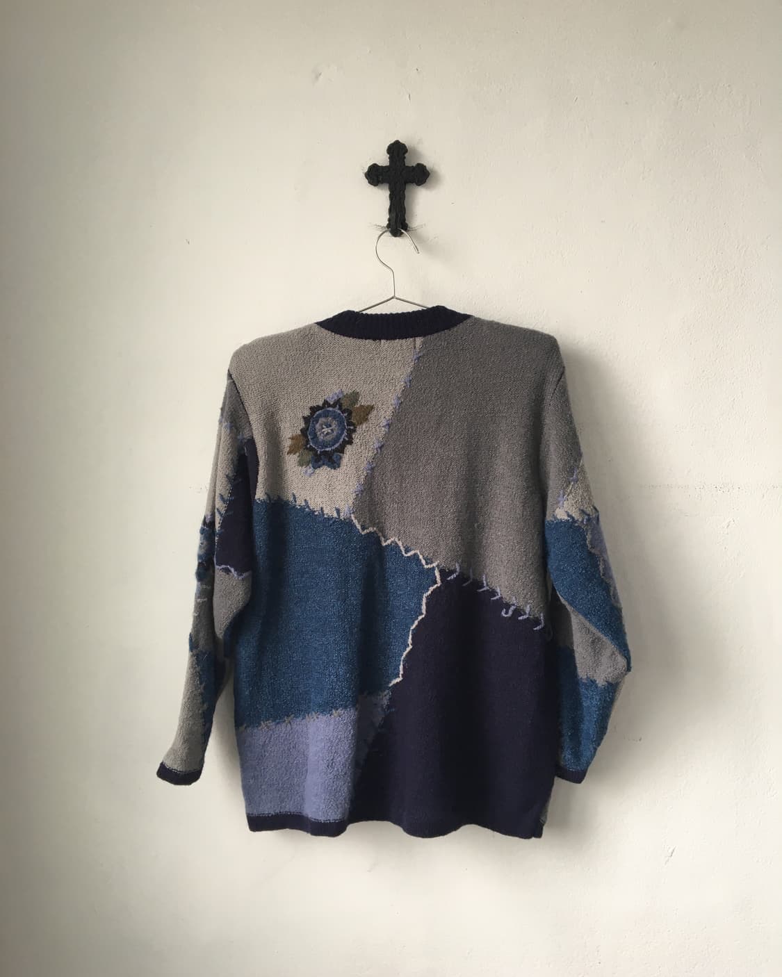 Patch work knit cardigan 상품이미지3
