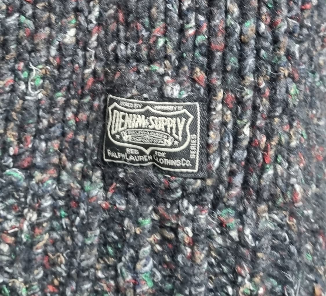 L (77) 폴로 데님앤서플라이 다크그레이 숄카라 니트 가디건 상품이미지3