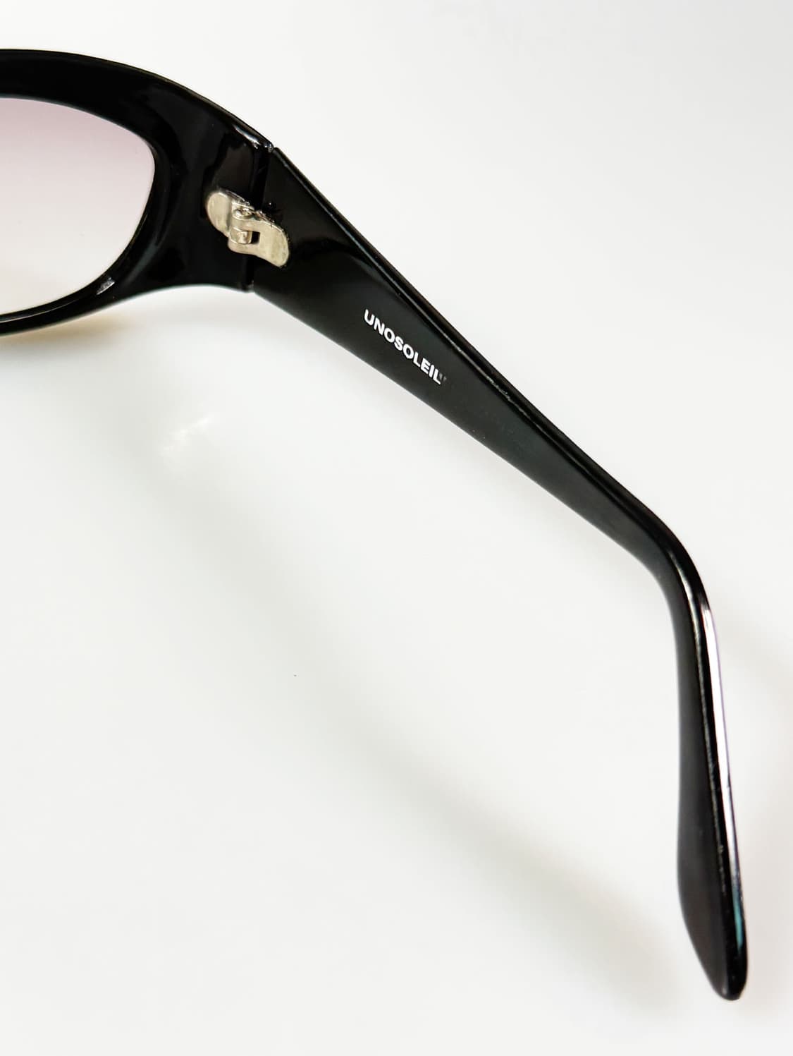 90s UNOSOLEIL 블랙 볼드 오벌 빈티지 선글라스 상품이미지6