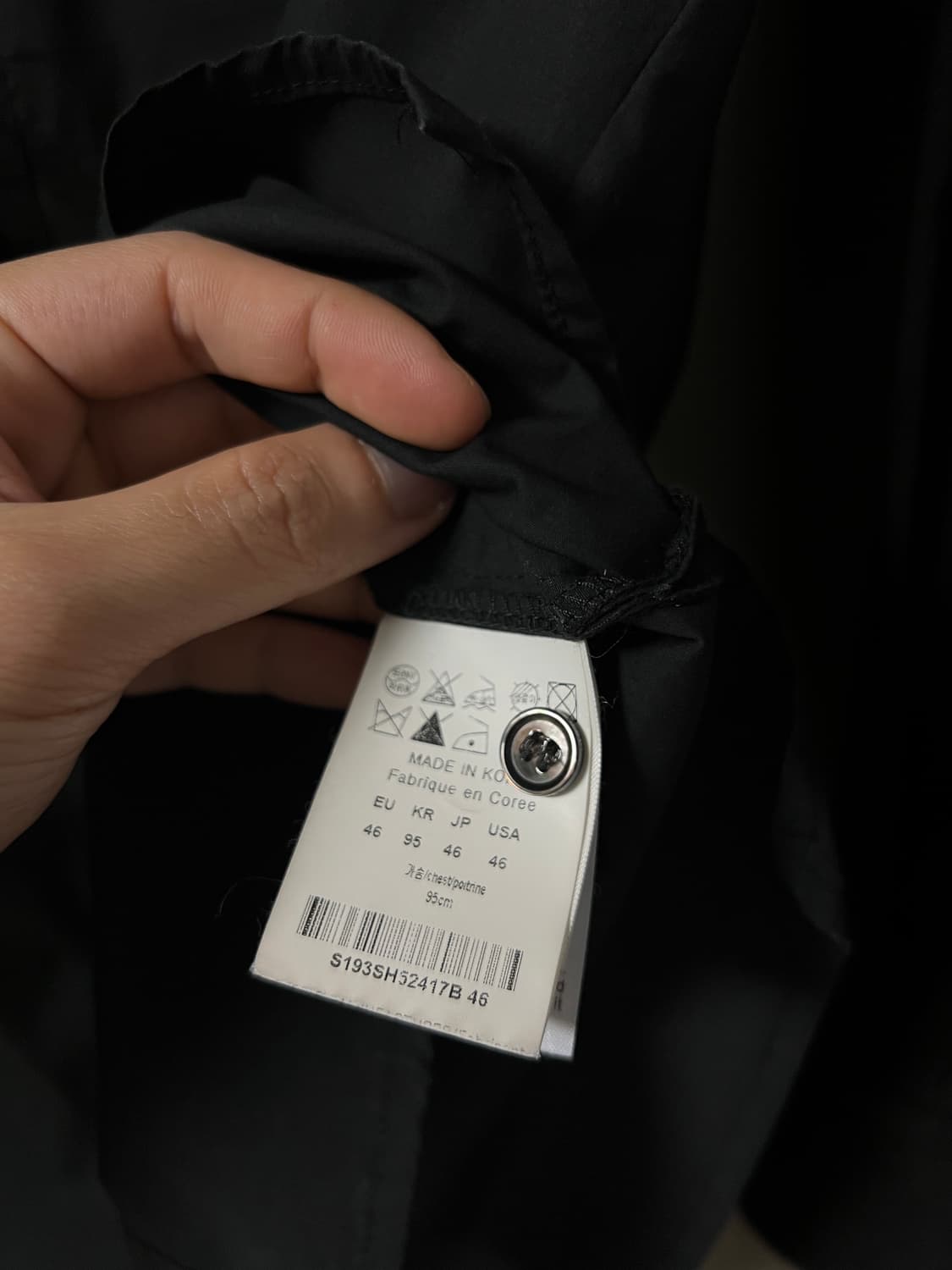 솔리드옴므 블랙 셔츠 95 새제품 상품이미지8