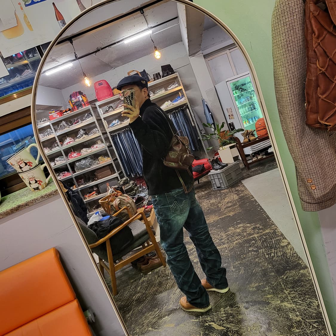 레더 미니 백팩 상품이미지7