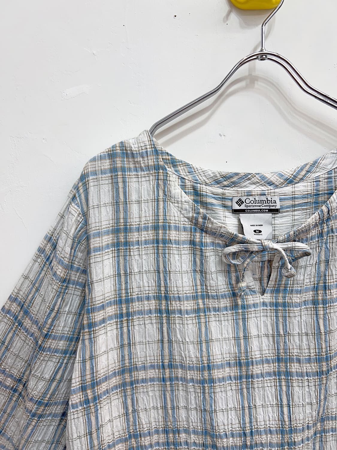 👧🏻Columbia Checkered Blouse made india 상품이미지1