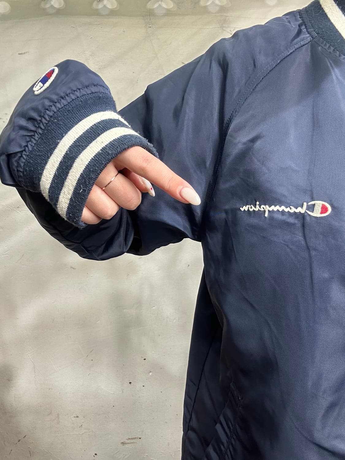 챔피온 재팬 네이비 오버핏 바람막이 코치 자켓 올드스쿨 트랙 자켓 S 상품이미지4
