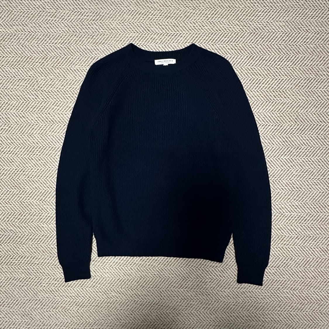 URBAN RESEARCH wool knit sweater navy 상품이미지1