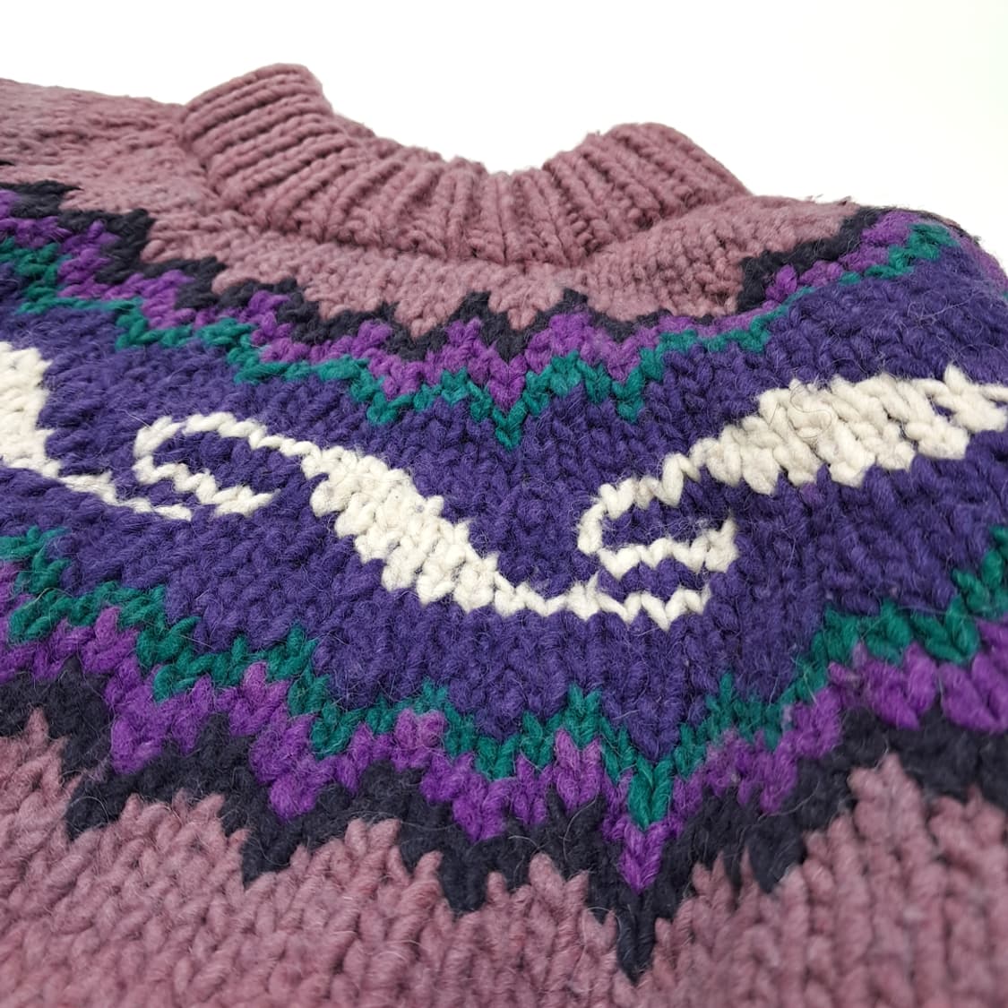 CL124 XL/2XL 에콰도르판 울 헤리티지 패턴 청키 니트 상품이미지3