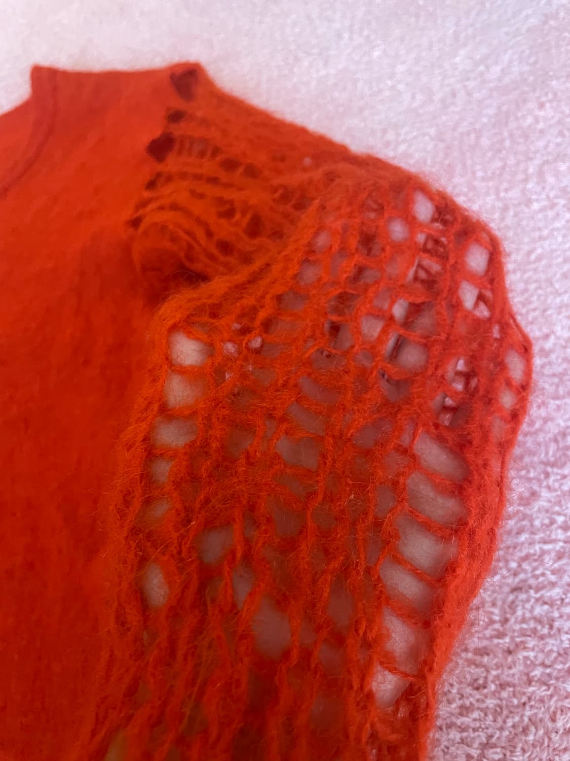 꼼데가르송 트리콧 레드오렌지 니트 상품이미지2