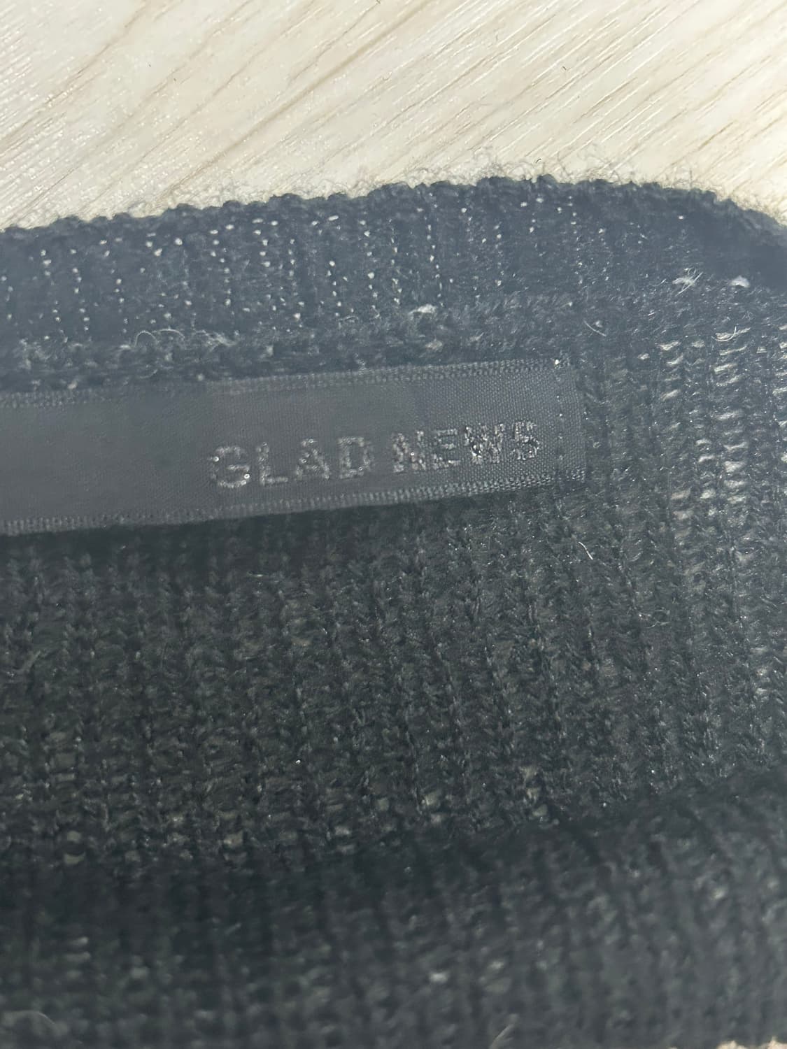 Glad news  레오파드 걀펑 갸루 펑크 레터링 스컬 니트 상품이미지3